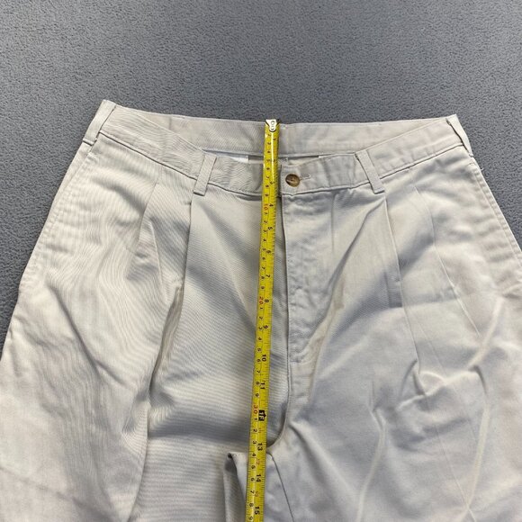 Bill Blass Pants Men Size 34x32 Tan Cotton Blend Pleated Classic Fit - Picture 5 of 9